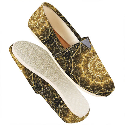 Gold Kaleidoscope Print Casual Shoes