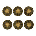 Gold Kaleidoscope Print Coaster Set