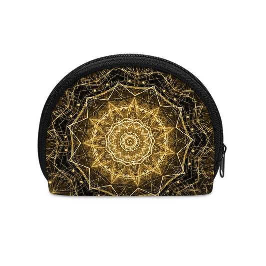 Gold Kaleidoscope Print Coin Purse