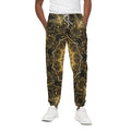 Gold Kaleidoscope Print Cotton Sweatpants
