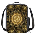 Gold Kaleidoscope Print Crossbody Lunch Bag