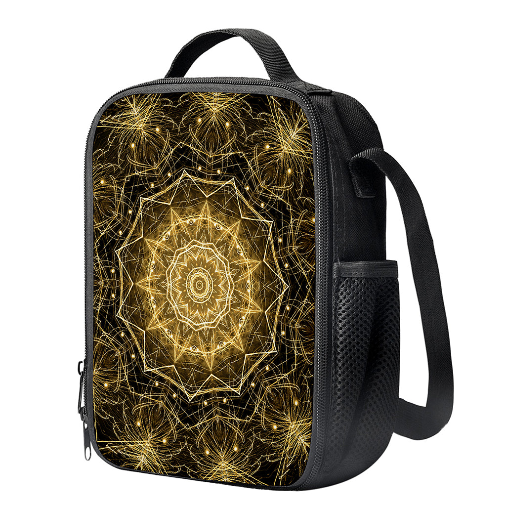Gold Kaleidoscope Print Crossbody Lunch Bag