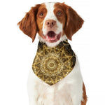 Gold Kaleidoscope Print Dog Bandana