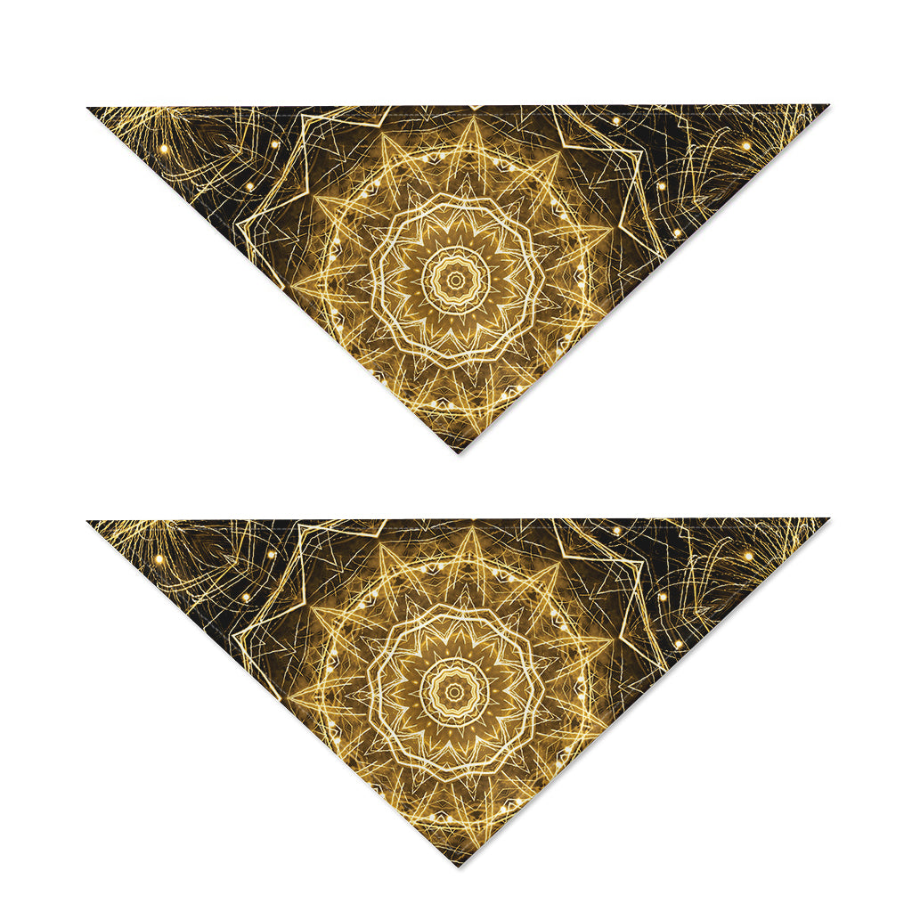 Gold Kaleidoscope Print Dog Bandana