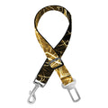 Gold Kaleidoscope Print Dog Seat Belt