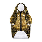 Gold Kaleidoscope Print Dog Zip Up Hoodie