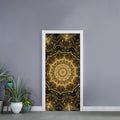 Gold Kaleidoscope Print Door Sticker