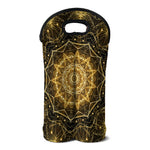 Gold Kaleidoscope Print Double Neoprene Wine Tote