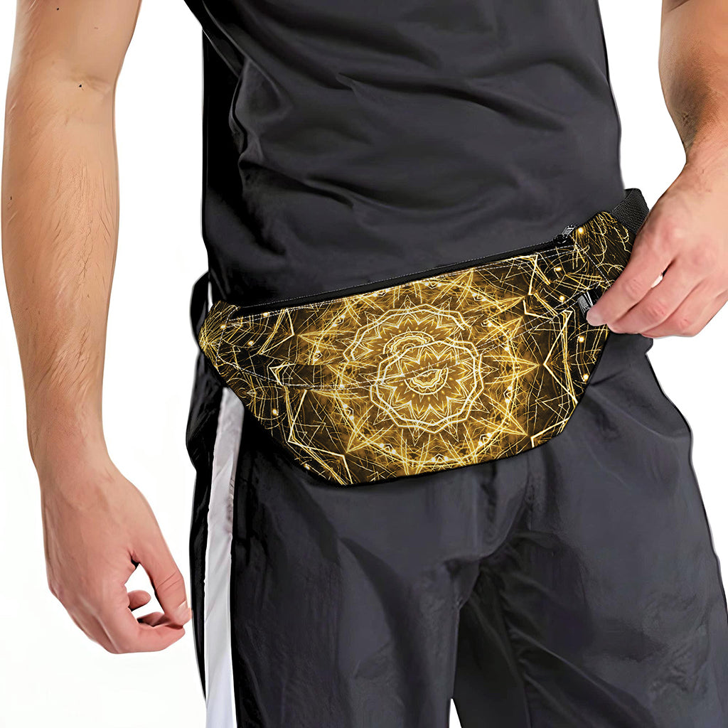 Gold Kaleidoscope Print Fanny Pack