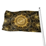 Gold Kaleidoscope Print Flag