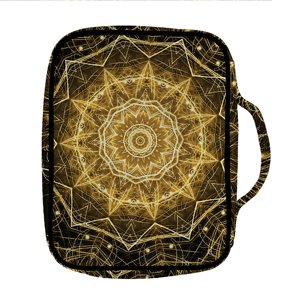 Gold Kaleidoscope Print Front Pocket Bible Bag