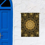 Gold Kaleidoscope Print Garden Flag