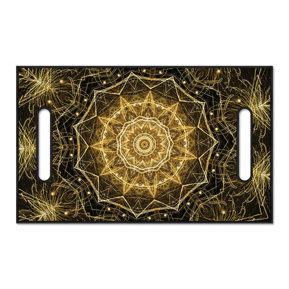 Gold Kaleidoscope Print Golf Cart Seat Cover