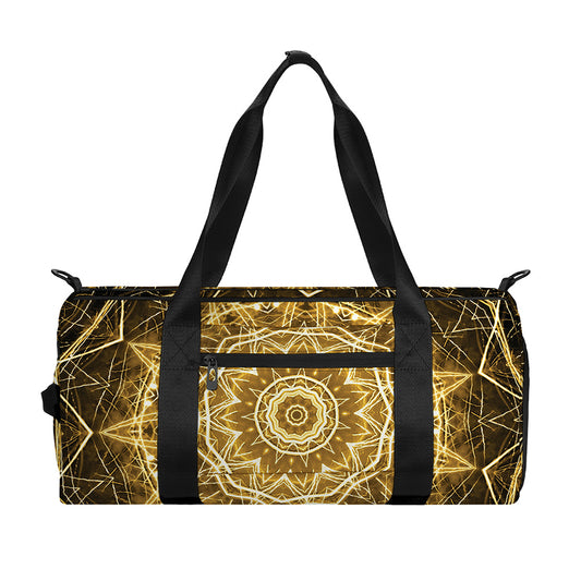 Gold Kaleidoscope Print Gym Bag