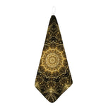 Gold Kaleidoscope Print Hand Towel