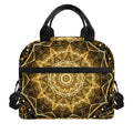 Gold Kaleidoscope Print Insulated Lunch Bag