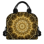Gold Kaleidoscope Print Insulated Lunch Bag