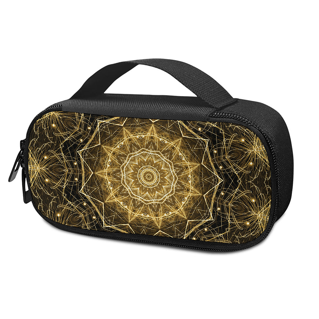Gold Kaleidoscope Print Insulin Cooler Travel Case