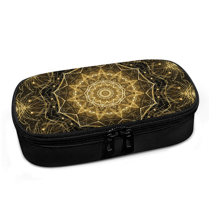 Gold Kaleidoscope Print Insulin Cooler Travel Case