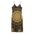 Gold Kaleidoscope Print Jersey Midi Cami Dress