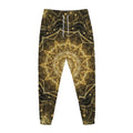 Gold Kaleidoscope Print Jogger Pants
