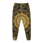 Gold Kaleidoscope Print Jogger Pants