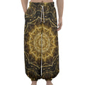 Gold Kaleidoscope Print Lantern Pants