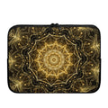 Gold Kaleidoscope Print Laptop Sleeve