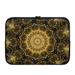 Gold Kaleidoscope Print Laptop Sleeve