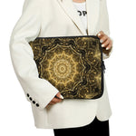 Gold Kaleidoscope Print Laptop Sleeve