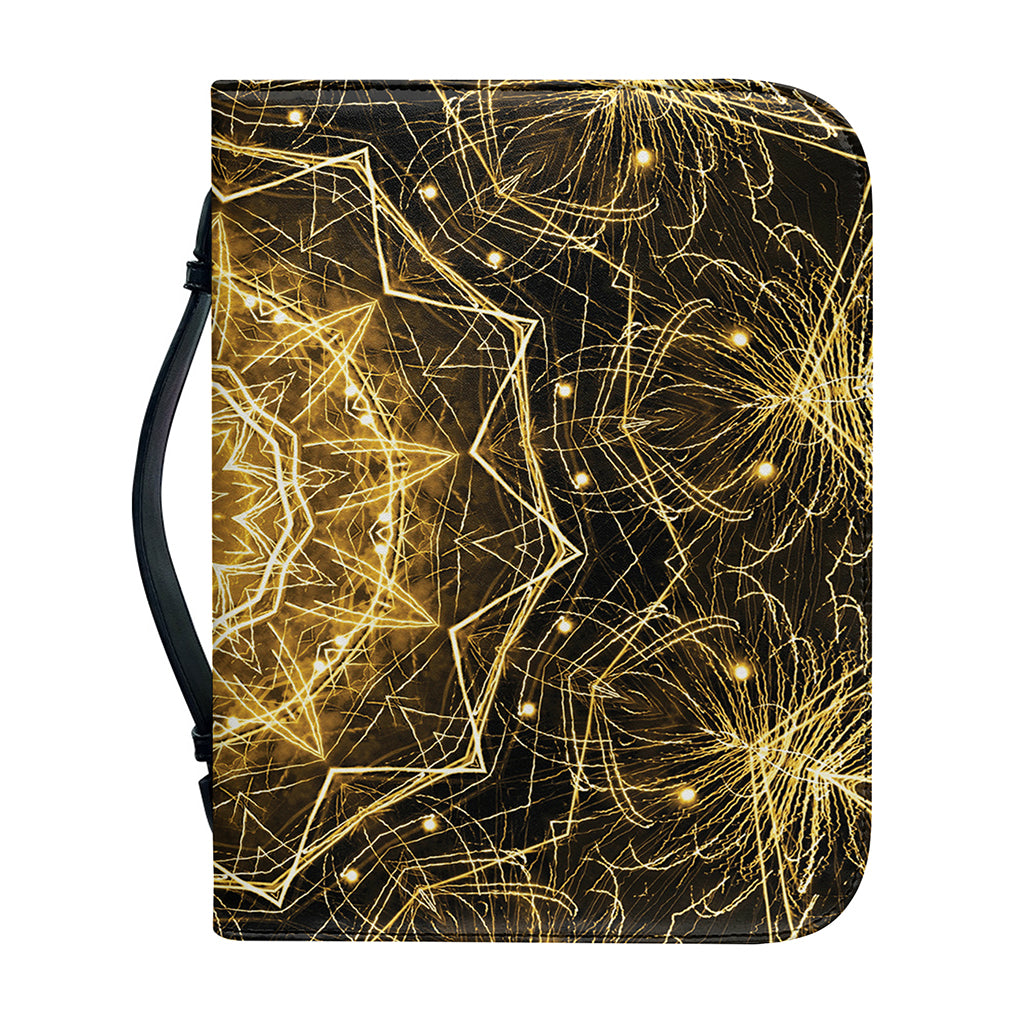 Gold Kaleidoscope Print Leather Bible Cover