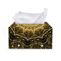 Gold Kaleidoscope Print Leather Tissue Box Cover