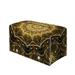 Gold Kaleidoscope Print Leather Tissue Box Cover