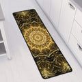 Gold Kaleidoscope Print Long Kitchen Mat