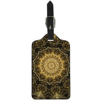 Gold Kaleidoscope Print Luggage Tag