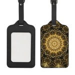 Gold Kaleidoscope Print Luggage Tag