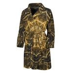 Gold Kaleidoscope Print Men's Bathrobe