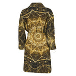 Gold Kaleidoscope Print Men's Bathrobe