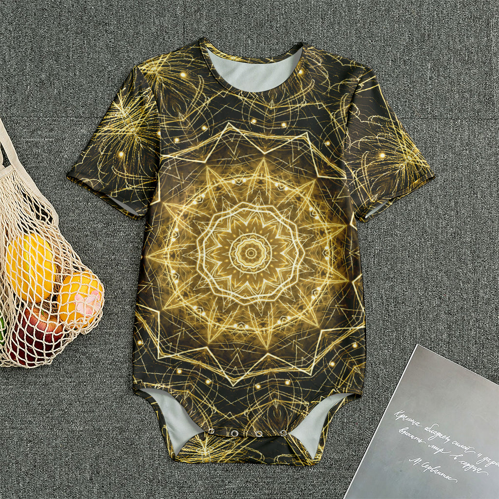 Gold Kaleidoscope Print Men's Bodysuit