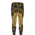 Gold Kaleidoscope Print Men's Leggings