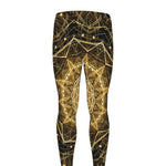 Gold Kaleidoscope Print Men's leggings
