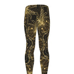 Gold Kaleidoscope Print Men's leggings
