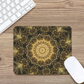Gold Kaleidoscope Print Mouse Pad