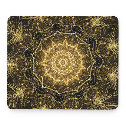 Gold Kaleidoscope Print Mouse Pad
