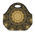 Gold Kaleidoscope Print Neoprene Lunch Bag