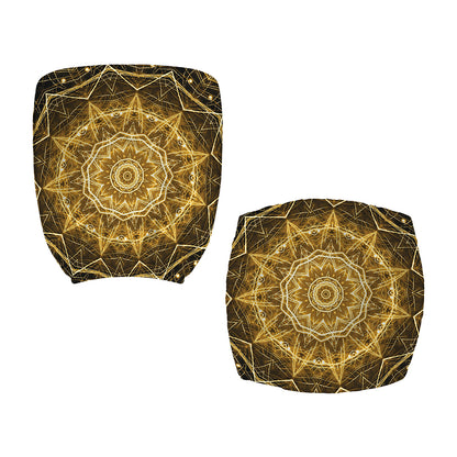 Gold Kaleidoscope Print Office Chair Cover