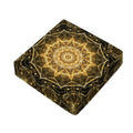 Gold Kaleidoscope Print Outdoor Seat Cushion Cover