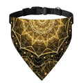 Gold Kaleidoscope Print Over The Collar Dog Bandana