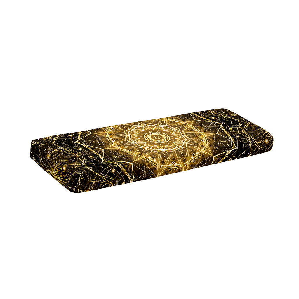 Gold Kaleidoscope Print Piano Keyboard Cover
