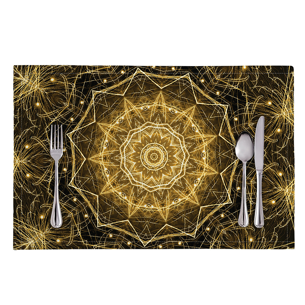 Gold Kaleidoscope Print Placemat